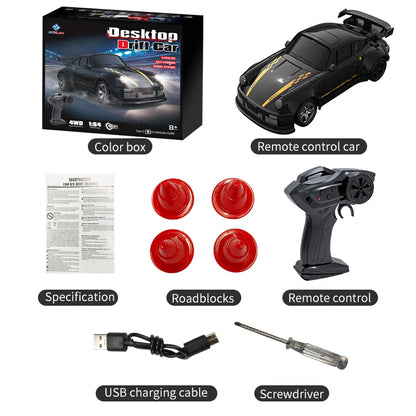 Mini Drift RC Car 1:64 Proportional Remote Control Racing