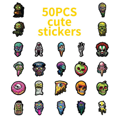 Skull Ghost Face Graffiti Stickers 50PCS Halloween Decals