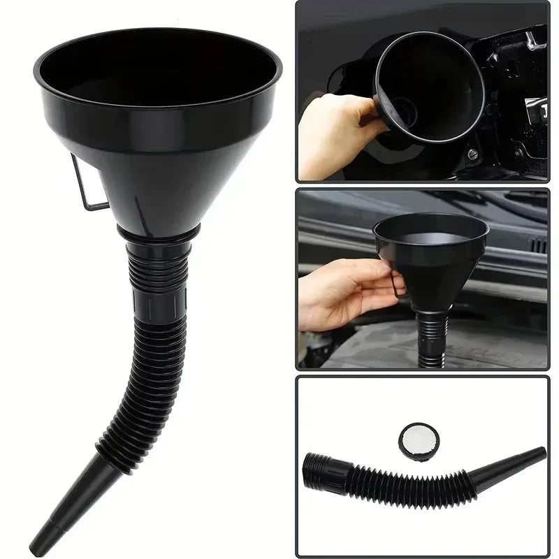 Flexible Oil Changing Funnel Spill Proof Fluid Pouring Tool