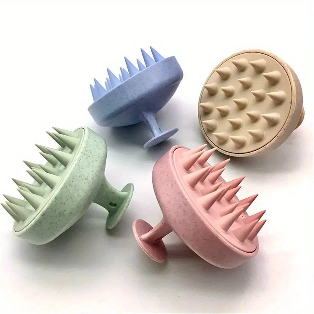 Silicone Shampoo Brush Scalp Massager Hair Wash Comb