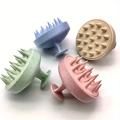 Silicone Shampoo Brush Scalp Massager Hair Wash Comb