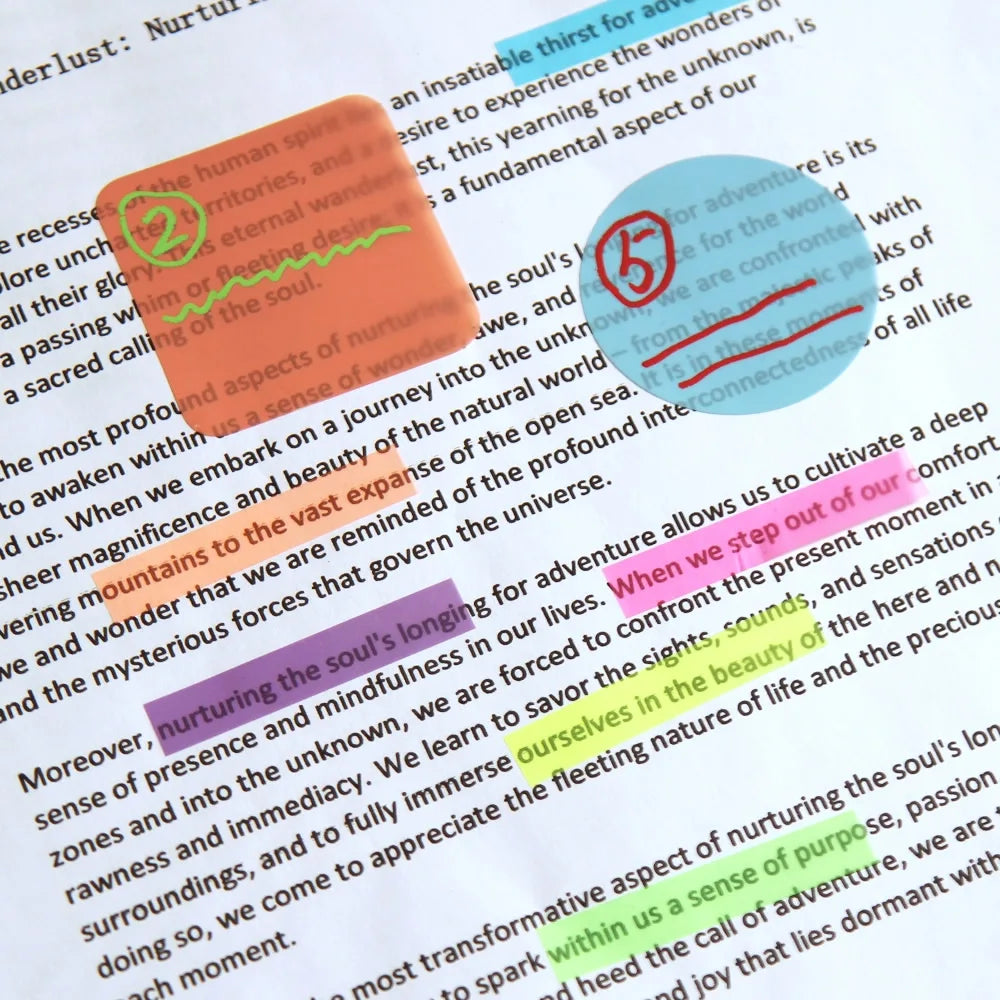 Transparent Colorful Index Sticky Note Pads Self-Adhesive