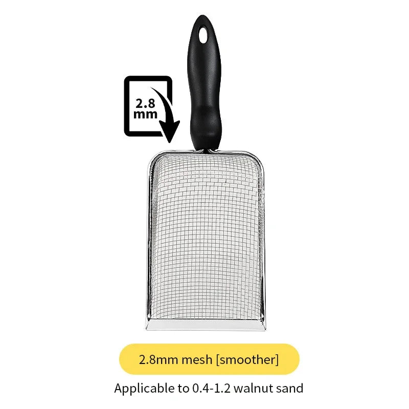Stainless Steel Cat Litter Scoop Fine Mesh Substrate Sifter
