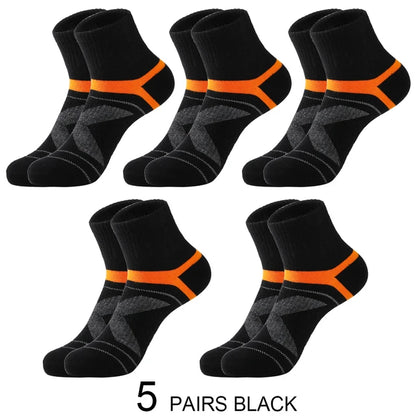 Men's Black Sports Basketball Socks Hiking Running