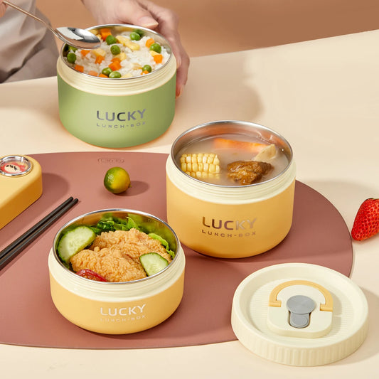 Sealed Thermal Stainless Steel Bento Box Microwavable Food Container