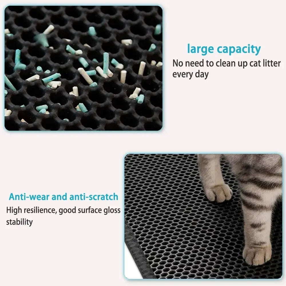 Waterproof Cat Litter Mat Double Layer Pet Litter Pad