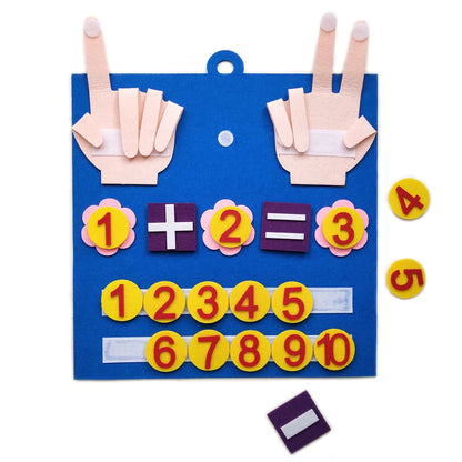 Felt Finger Numbers Math Toy - Toddler Counting Game