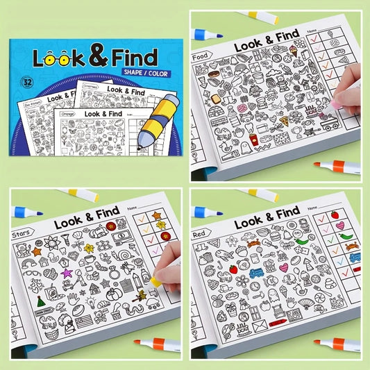Hidden Objects Coloring Book Interactive Find and Color Pages