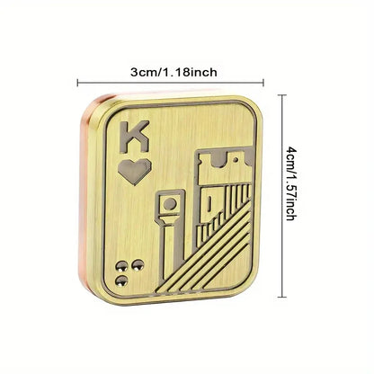 Metal EDC Push Slider Magnetic Poker Fidget Stress Toy