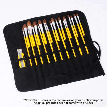 Painting Brushes Canvas Storage Bag, 22 Slots Watercolour and Gouache Brushes Calligraphy Brushes Storage Bag, Roll up Pen Bag
