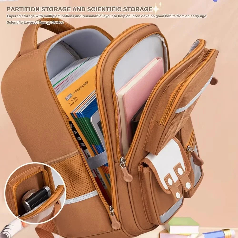 Waterproof Student School Backpack Large Capacity Ergonomic Rucksack