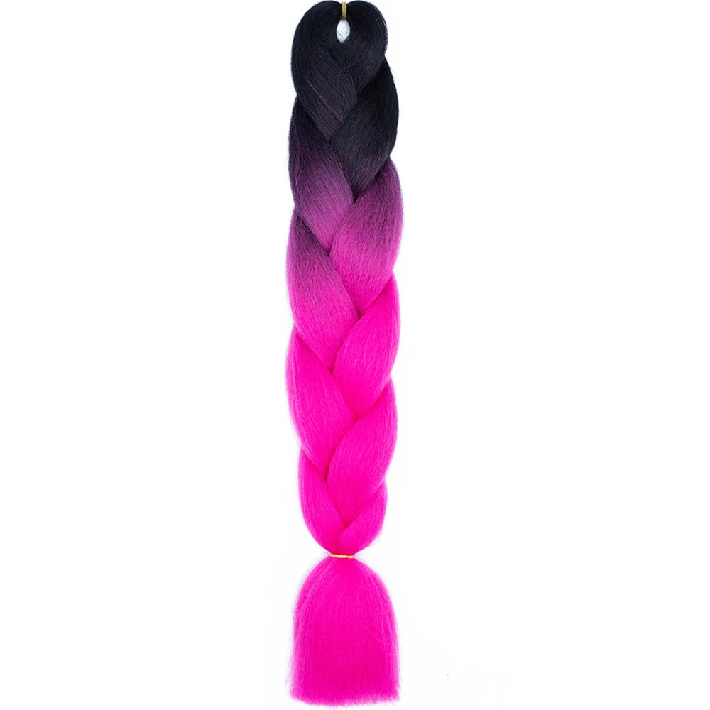 24 Inch Jumbo Braiding Hair Synthetic Afro Ombre Extensions