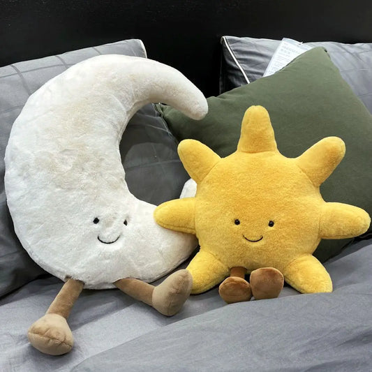 Cartoon Weather Plush Throw Pillow Sun Moon Stuffed
