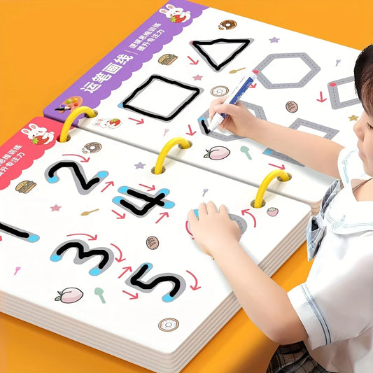 Reusable Children Practice Book Set Pen Control Tracing