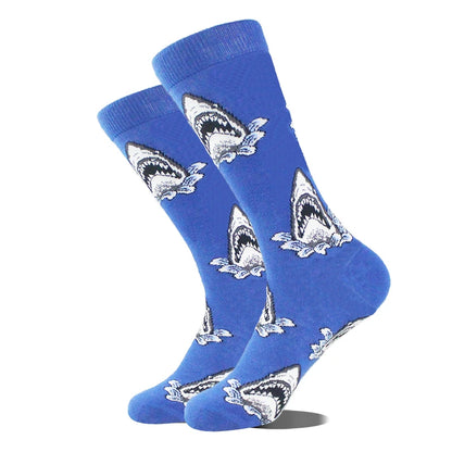 Novelty Dinosaur Crew Skateboard Socks Funny Men