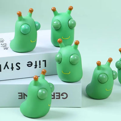 Novelty Green Worm Squeeze Toy Eye Pop Fidget Sensory