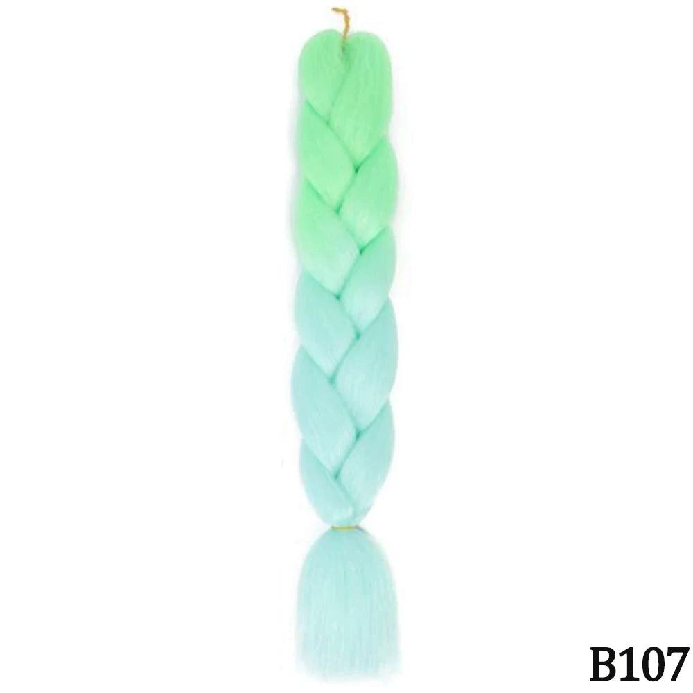 24 Inch Jumbo Braiding Hair Synthetic Afro Ombre Extensions