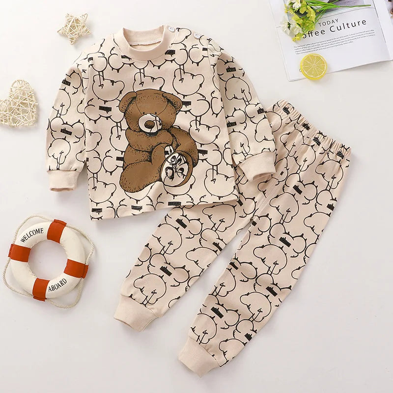 Baby Cotton Home Clothes Pajama Set Childrens Suit