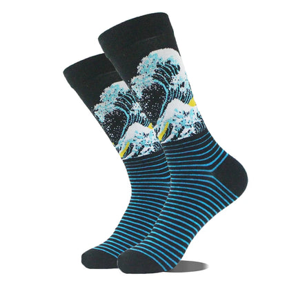 Novelty Dinosaur Crew Skateboard Socks Funny Men