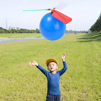 Balloon Helicopter Propeller Toy DIY Whistle Set