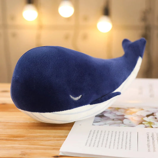 Blue Whale Plush Toy Soft Sea Animal Stuffed Fish