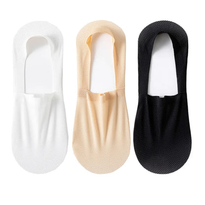Silicone Non Slip Low Cut Socks Men Boat Thin