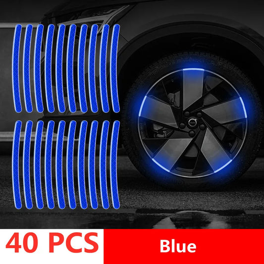 Reflective Wheel Hub Safety Stickers Car Door Warning Tape