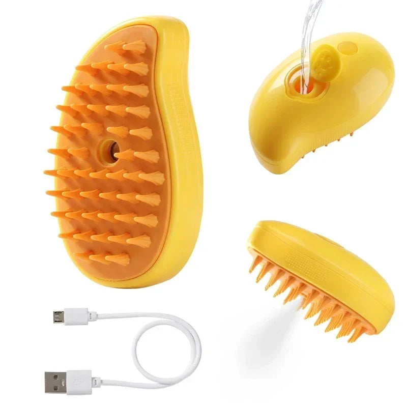 3 in 1 Steam Pet Brush Electric Cat Steamy Grooming Comb