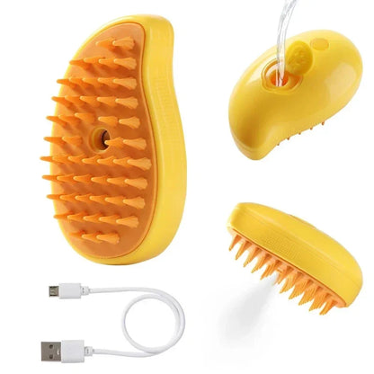 3 in 1 Steam Pet Brush Electric Cat Steamy Grooming Comb