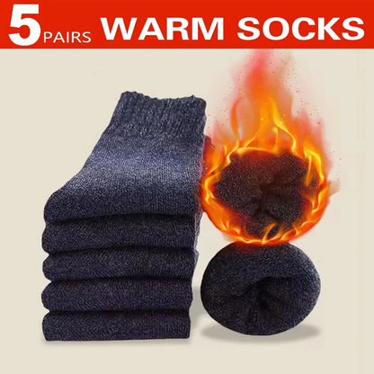 Winter Thick Warm Cashmere Socks Men Retro Snow