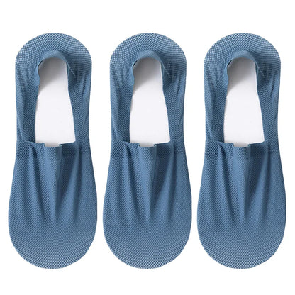 Silicone Non Slip Low Cut Socks Men Boat Thin