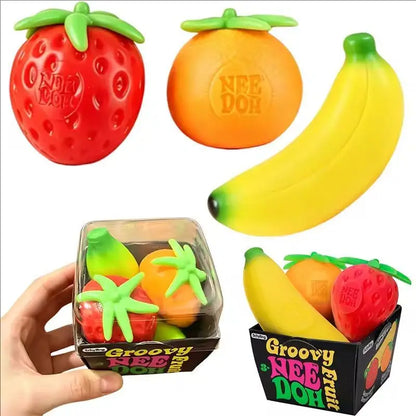 Fruit Squishy Sensory Stress Toy Simulated Orange Banana