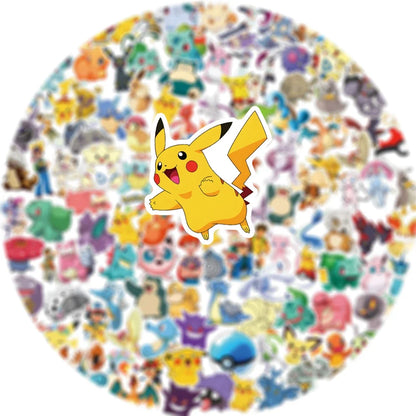 Yellow Anime Monster Vinyl Decals 100pcs Laptop Stickers