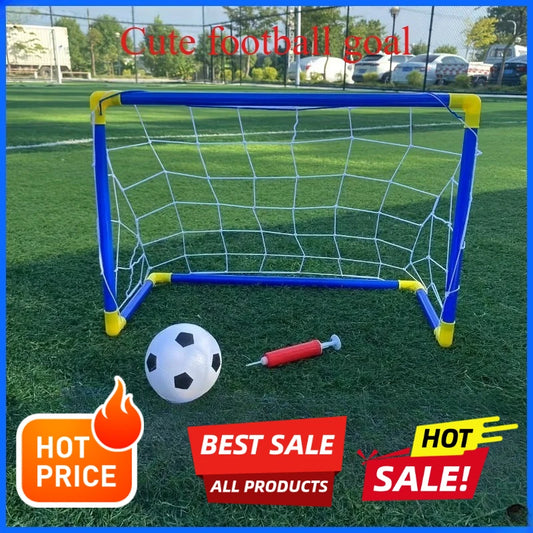 Portable Kids Soccer Goal Set Mini Football Net Kit 44x25cm