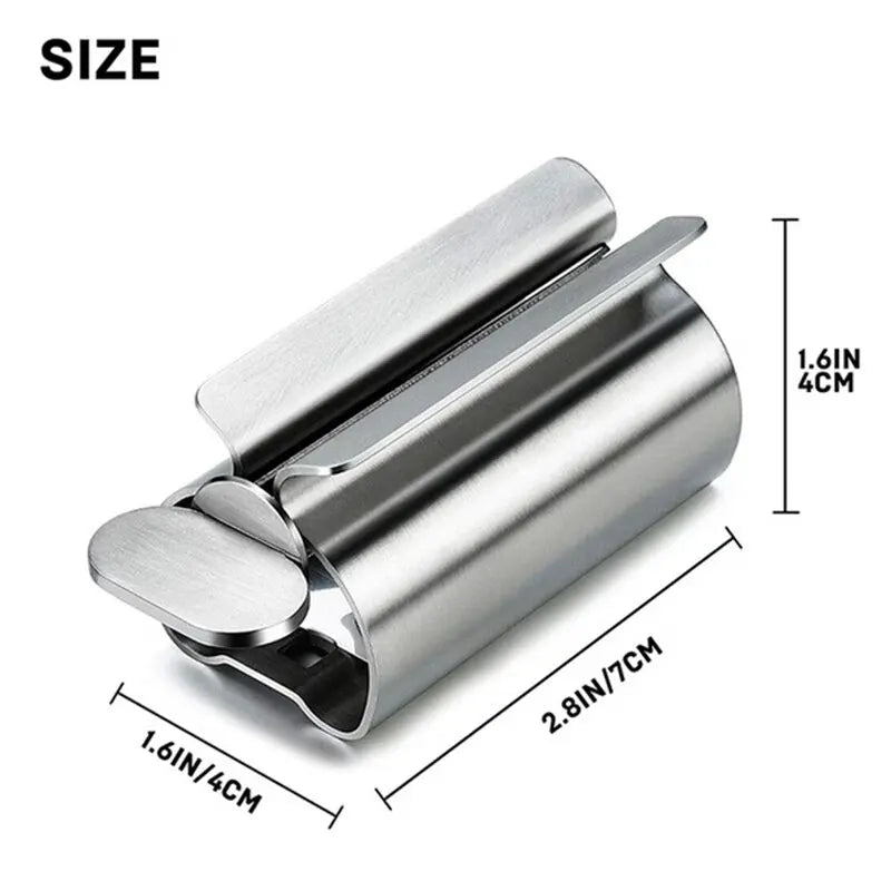 Stainless Steel Toothpaste Squeezer Roller Metal Tube Wringer