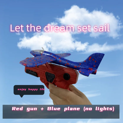 Foam Plane Gun Launcher Air Catapult Glider Toy
