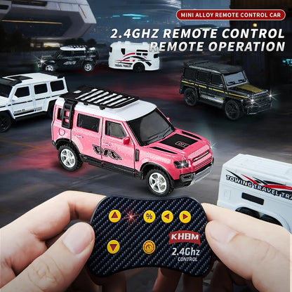 1/64 Mini RC Alloy Car Pocket Remote Control Vehicle