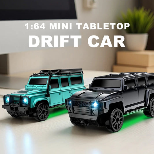 1/64 RC Drift Car: 4WD Desktop Mini Remote Control Racing Toy