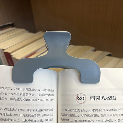 SJ1pc Simple Fixed Book Clips Memo Clip Desk Accessories Practical Note Holder Frosted Transparent Page Holder For Reading Tool