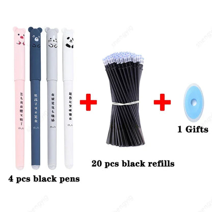 25 Pcs/set Kawaii Erasable pens Gel Pen sketch Writing Stationery for Notebook school supplies pen cute kids pens pencil