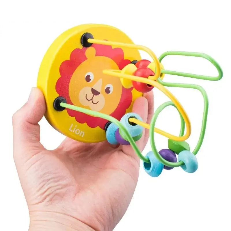 Wooden Bead Maze Toy Preschool Learning Circle