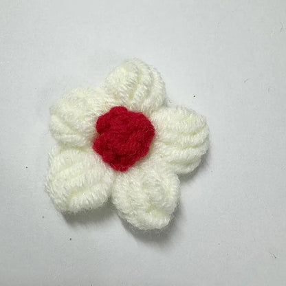 Hand Knitted Fabric Flowers DIY Sewing Craft Appliques
