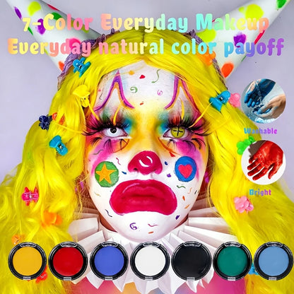 12 Color Cream Body Paint UV Reactive Face Paint Palette Color Changing Makeup Kit DIY Body Art Festival Party Makeup Set Ideas