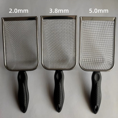 Stainless Steel Cat Litter Scoop Fine Mesh Substrate Sifter