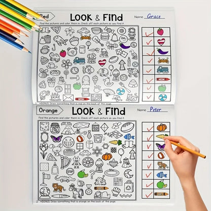 Hidden Objects Coloring Book Interactive Find and Color Pages