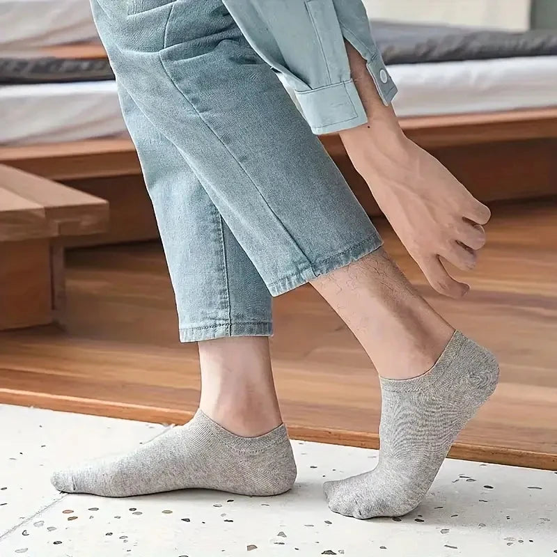 Unisex Comfort Fit Ankle Socks Breathable Low Cut 5 Pack