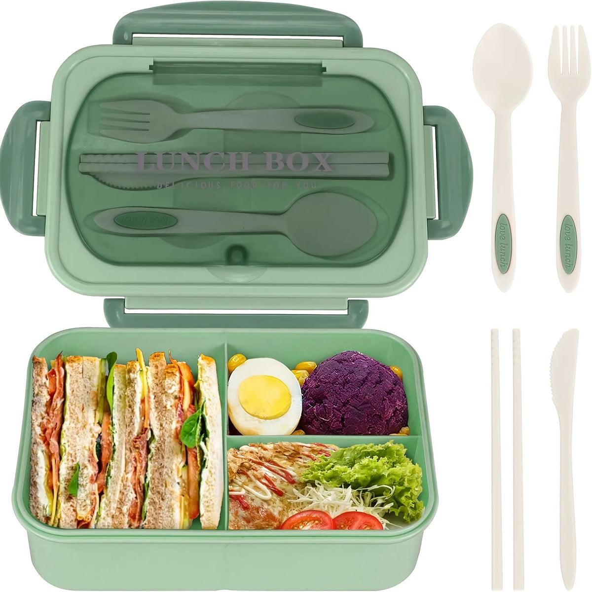 1pc Insulated Lunch Box, Bento Box for Students, Portable Sealed Compartment Lunch Container for Microwave,Back to School