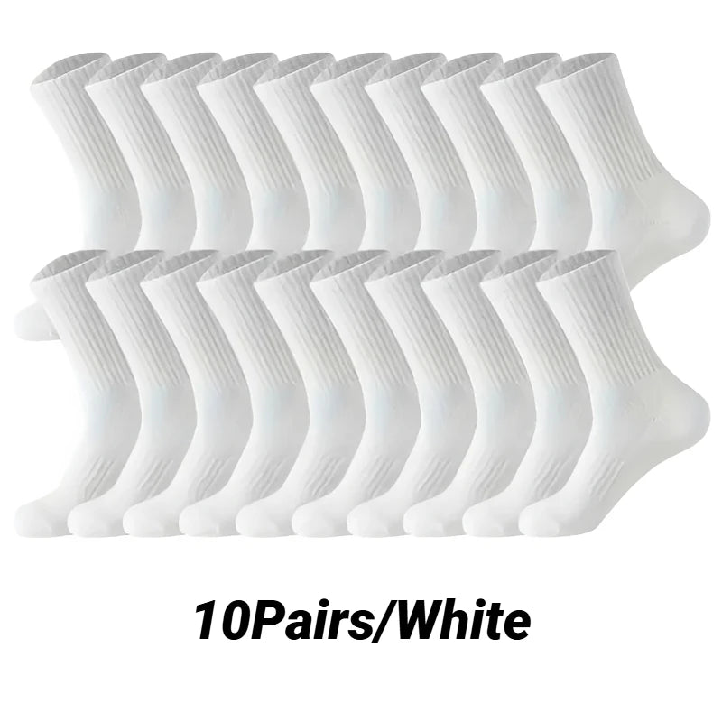 Men Breathable Crew Sports Socks Sweat Absorbing Pack