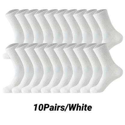 Men Breathable Crew Sports Socks Sweat Absorbing Pack
