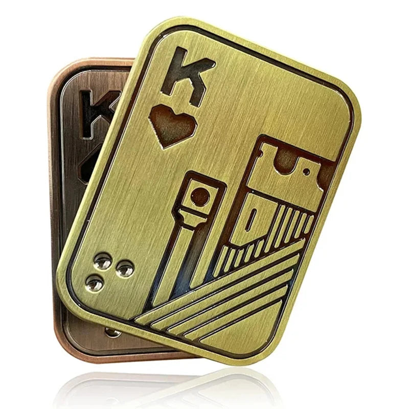 Metal EDC Push Slider Magnetic Poker Fidget Stress Toy
